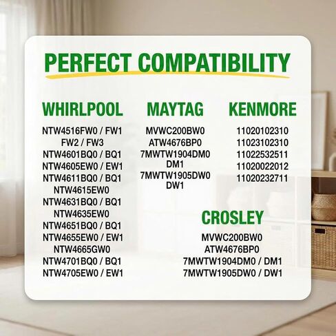 W11130362 Washer Suspension Rod Kit Replacement for Whirlpool Maytag Kenmore Parts Washer, Fits WTW5000DW2 WTW5000DW3 MVWX655DW1 MVWC565FW1 – Replaces W10594080 W10735786 W10748956 in Saudi Arabia