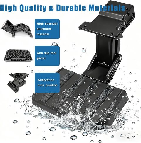 VPC3Z-17A958-D Compatible Bed Step, Retractable Truck Side Step for 2023 2024 2025 Ford F-250 F-350 Super Duty, Left Driver Side, Folding Aluminum Alloy Bedstep in Saudi Arabia