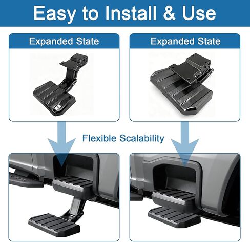 VPC3Z-17A958-D Compatible Bed Step, Retractable Truck Side Step for 2023 2024 2025 Ford F-250 F-350 Super Duty, Left Driver Side, Folding Aluminum Alloy Bedstep in Saudi Arabia