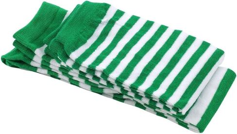Kids Boys Girls Socks Knee High Green White Stripes Novelty Costume for Holidays Saint Patrick Day for 7-12Y in Saudi Arabia