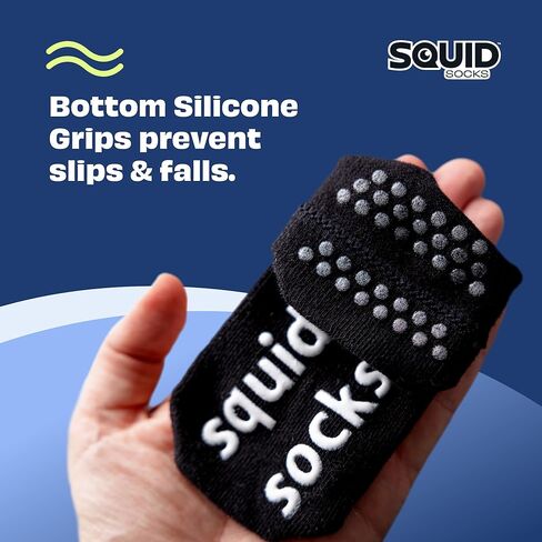 جوارب الحبار جوارب قطنية للرضع والأطفال الصغار | جوارب للكاحل مقاومة للانزلاق، تتميز بخزان سمك القرش | الولايات المتحدة العمر 2T-3T كلاريسا in Kuwait