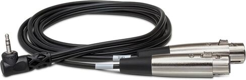Hosa CYX-401F Dual XLR3F to Right-Angle 3.5 mm TRS Microphone Cable - 1 ft in Saudi Arabia