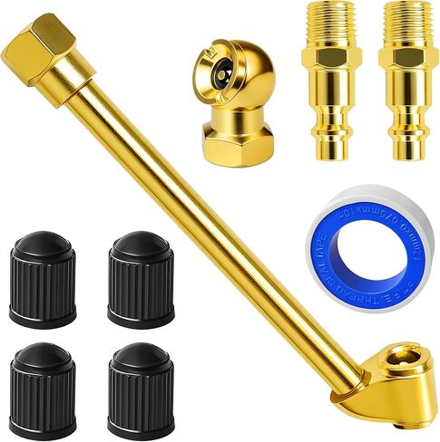 مجموعة ظرف هواء متصل ثنائي الاتجاه، ظرف هواء للإطارات، ملحقات ضاغط الهواء، ظرف منفاخ الإطارات، خيط أنثى 1/4 بوصة، اقتران مزدوج الأطراف NPT، لنفخ الإطارات in Kuwait