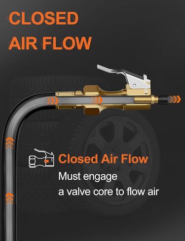 SAFELIFE Air Chuck Heavy Duty Closed Flow Tire Chuck with 1/4" FNPT for Tire Inflator Gauge Compressor Accessories (3) in Kuwait