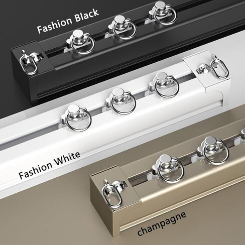 Upgraded Aluminum Alloy Curtain Track with Silent Rollers, Suitable for Ceiling and Wall Mounting, and Applicable to Sliding Curtains, Blinds, Room Dividers(50cm-600cm)(Champagne,230cm(7.5ft in Saudi Arabia