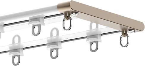Double Row Curtain Track Silent Heavy Duty Drop Ceiling for Curtains-Room Divider,Ultra-Thin Aluminum Curtain Track - Silent Curtain Rod with Strong Load-Bearing Capacity, 15.1FT/460CM Ceili in Saudi Arabia
