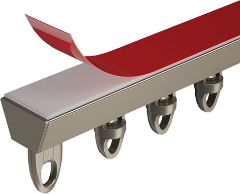 V-ain Track System - Ceiling Mount Aluminum Alloy, No Hole Punch Installation, Silent Rollers for Straight & Bay Windows, Adjustable Curtain Rail (White) in Saudi Arabia