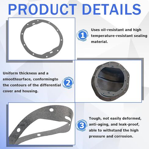 أغطية ذات 10 فتحات 3993593 حشية غطاء تفاضلي، لـ GM 8.2 بوصة و8.5 بوصة وGM 8.625 بوصة. متوافقة مع Motive Gear. in Kuwait