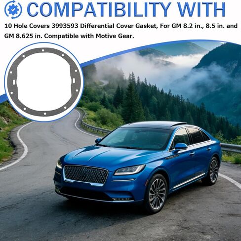أغطية ذات 10 فتحات 3993593 حشية غطاء تفاضلي، لـ GM 8.2 بوصة و8.5 بوصة وGM 8.625 بوصة. متوافقة مع Motive Gear. in Kuwait