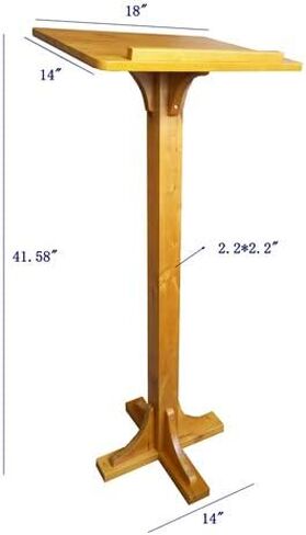 FixtureDisplays® منصة خشب البتولا، منبر، منبر قائم على الأرض للمدرسة، الكنيسة، الأعمال، الكلام، ارتفاع 41.5 بوصة 119807NEW-NPF in Saudi Arabia