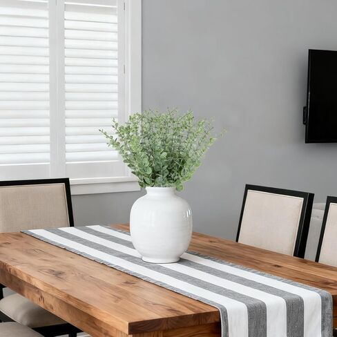 10 قطع من سيقان الأوكالبتوس الاصطناعية وأوراق الأوكالبتوس الصناعية وفروع النباتات الخضراء المزيفة وزهور وهمية لحفلات الزفاف المركزية وعيد الفصح وديكور المنزل في المزرعة in Kuwait