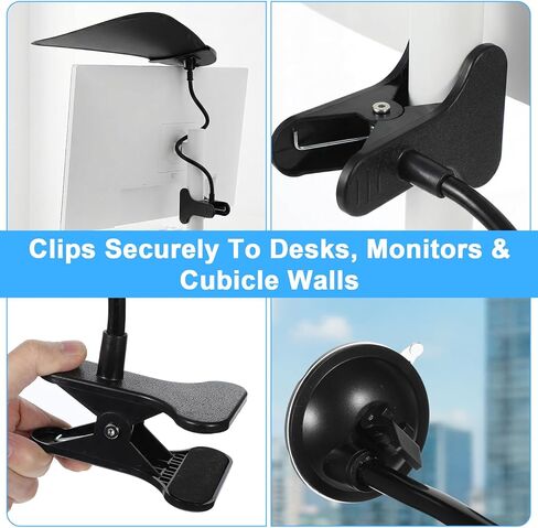 Cubicle Shade & Desk Shade – Adjustable Cubicle Light Shield to Block Overhead Light & Glare – Portable Office with Suction Cup Clamp for Laptop, Monitor or Outdoor Use in Kuwait