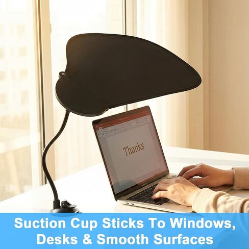 Cubicle Shade & Desk Shade – Adjustable Cubicle Light Shield to Block Overhead Light & Glare – Portable Office with Suction Cup Clamp for Laptop, Monitor or Outdoor Use in Kuwait
