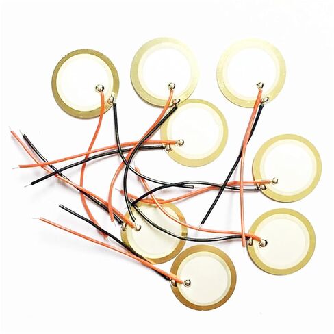 5PCS X 27mm Piezo Ceramic Element with Cable Length 15cm Piezoelectric Piezo Ceramic Buzzer 15mm 20mm 35mm Diameter(27mm Diameter) in Saudi Arabia
