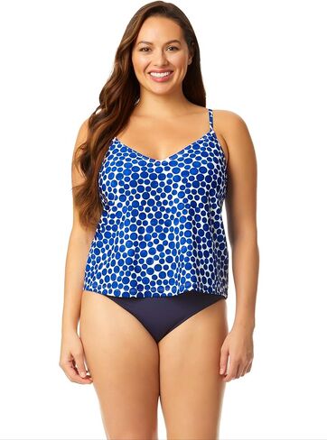 Easy Triangle Tankini in Denim Dot for Women by Anne Cole in Saudi Arabia