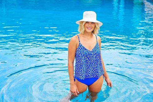 Easy Triangle Tankini in Denim Dot for Women by Anne Cole in Saudi Arabia