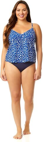 Easy Triangle Tankini in Denim Dot for Women by Anne Cole in Saudi Arabia