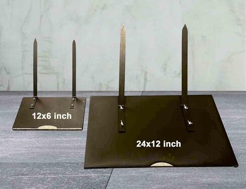 Islamic Black Granite Headstone – Personalized 12x6 and 24x12 Muslim Memorial Grave Marker with Metal Stand. Verses-Shaped in Saudi Arabia