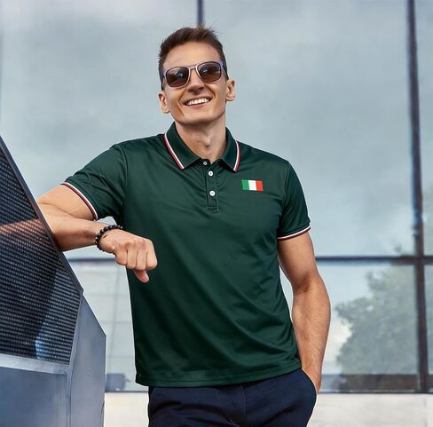 St Patricks Day Golf Shirt,Novelty Mens St Patricks Day Polo Shirt Moisture Wicking Irish Polo Shirts for Men in Saudi Arabia