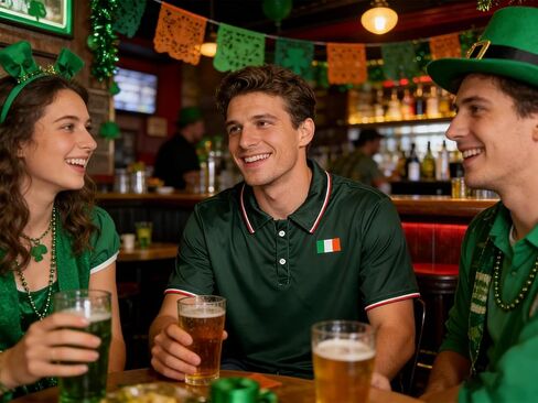 St Patricks Day Golf Shirt,Novelty Mens St Patricks Day Polo Shirt Moisture Wicking Irish Polo Shirts for Men in Saudi Arabia