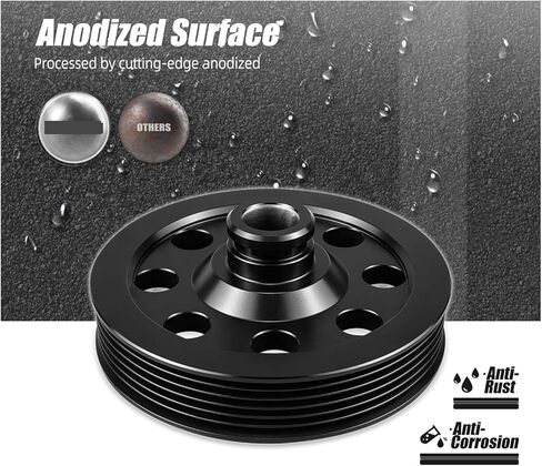 بكرة ألومنيوم صغيرة قطرها 5 بوصات متوافقة مع نظام التوجيه المعزز LS Vortec 4.3L 4.8L 5.3L 5.7L 6.0L 6.2L طراز المحرك in Kuwait
