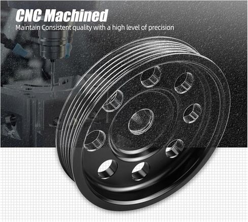 بكرة ألومنيوم صغيرة قطرها 5 بوصات متوافقة مع نظام التوجيه المعزز LS Vortec 4.3L 4.8L 5.3L 5.7L 6.0L 6.2L طراز المحرك in Kuwait
