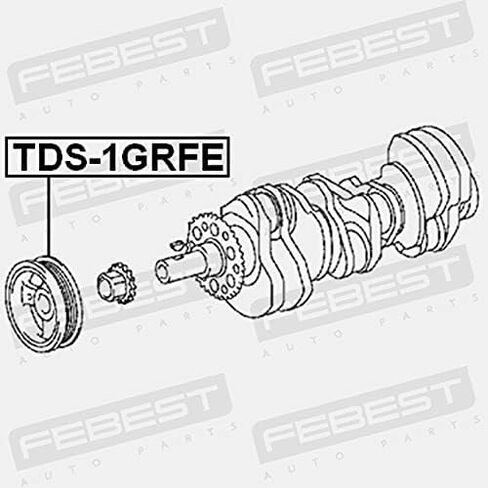 Harmonic Balancer Engine Crankshaft Pulley 1Grfe Febest TDS-1GRFE Oem 13470-31014 in Saudi Arabia