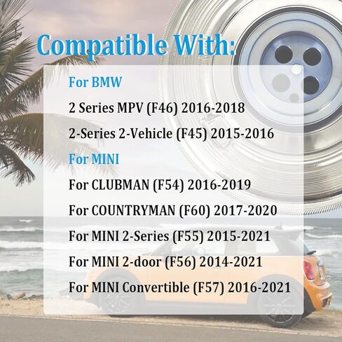 11238638614 موازن مثبط بكرة العمود المرفقي متوافق مع 2015-2018 BMW F46 F45، لـ 2014-2020 Mini Cooper F54 F60 F55 F56 F57 Replact # 11232384185,11238602799,11238638613 in Kuwait