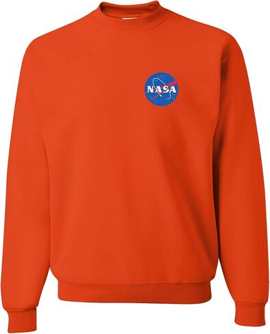 Go All Out NASA Blue Meatball Left Chest Logo Mens Youth Sweatshirt Crewneck in Saudi Arabia