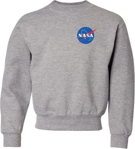 Go All Out NASA Blue Meatball Left Chest Logo Mens Youth Sweatshirt Crewneck in Saudi Arabia