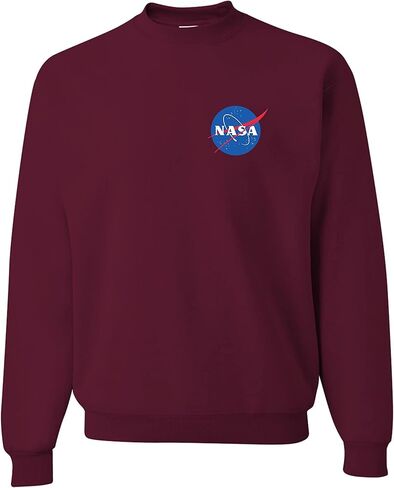 Go All Out NASA Blue Meatball Left Chest Logo Mens Youth Sweatshirt Crewneck in Saudi Arabia