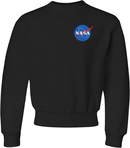 Go All Out NASA Blue Meatball Left Chest Logo Mens Youth Sweatshirt Crewneck in Saudi Arabia