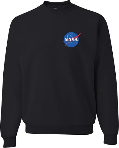 Go All Out NASA Blue Meatball Left Chest Logo Mens Youth Sweatshirt Crewneck in Saudi Arabia