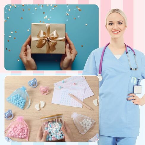 15 Pcs Labor and Delivery Tracking Nurse Gift Set Jar with Beads Recording Card Pen for Nurse Midwife Doula 20Oz Glass Jar Blue Pink White Beads for Labor Doctors Nurses Healthcare Workers in Saudi Arabia