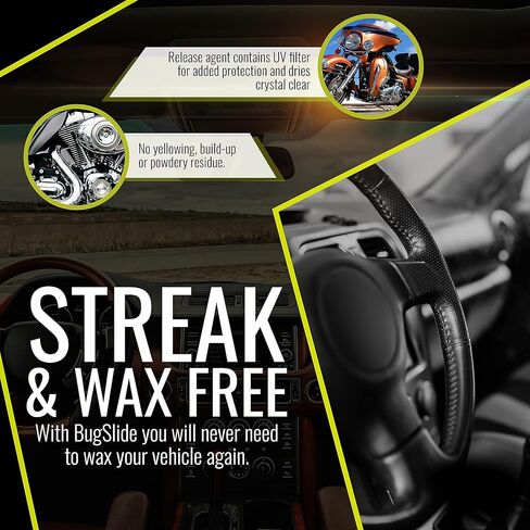 BugSlide Saver Pack, 4 oz Travel Kit with Microfiber Cloth, 16 oz Spray Kit with Microfiber Cloth, 32 oz Refill Bottle, Waterless Detailer, Cleans All Surfaces and Vehicles Without Scratching in Kuwait