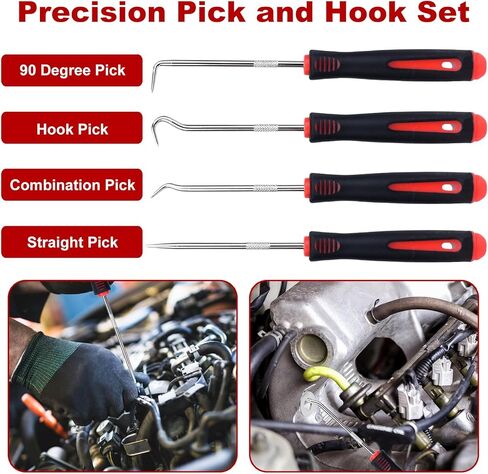 مجموعة أدوات إزالة الحواف التلقائية مكونة من 9 قطع - مجموعة أدوات فك بلاستيكية، أدوات إزالة مشبك نافذة لوحة باب السيارة، مزيل أدوات التثبيت، أداة تقليم داخلية للسيارة مع مجموعة خطاف واختيار دقيقة صغيرة in Kuwait
