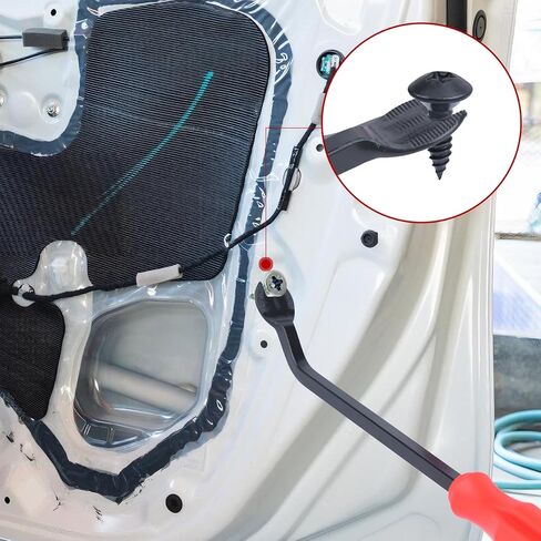 مجموعة أدوات إزالة الحواف التلقائية مكونة من 9 قطع - مجموعة أدوات فك بلاستيكية، أدوات إزالة مشبك نافذة لوحة باب السيارة، مزيل أدوات التثبيت، أداة تقليم داخلية للسيارة مع مجموعة خطاف واختيار دقيقة صغيرة in Kuwait