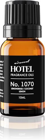 AirScent Hotel Diffuser Oil No. 1070 - Lemongrass, Coconut, Lemon - Premium Fragrance Oil for Ultrasonic and Waterless Diffusers and Crafting - 10 mL, 0.34 fl oz Glass Dropper Bottle in Saudi Arabia