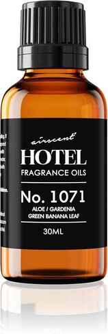 زيت موزع الروائح الفندقية AirScent رقم 1071 - الصبار والغاردينيا وأوراق الموز الخضراء - زيت عطري ممتاز للناشرين والصناعات بالموجات فوق الصوتية وبدون ماء - 10 مل، زجاجة قطارة زجاجية سعة 0.34 أونصة سائلة in Kuwait