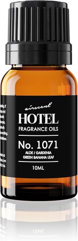 زيت موزع الروائح الفندقية AirScent رقم 1071 - الصبار والغاردينيا وأوراق الموز الخضراء - زيت عطري ممتاز للناشرين والصناعات بالموجات فوق الصوتية وبدون ماء - 10 مل، زجاجة قطارة زجاجية سعة 0.34 أونصة سائلة in Kuwait