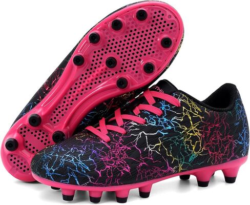 أحذية كرة القدم Grils Boys Cleats للشباب للأرضيات الصلبة FG لكرة القدم خفيفة الوزن ومسامية للتدريب في الهواء الطلق للأطفال الصغار والكبار in Kuwait