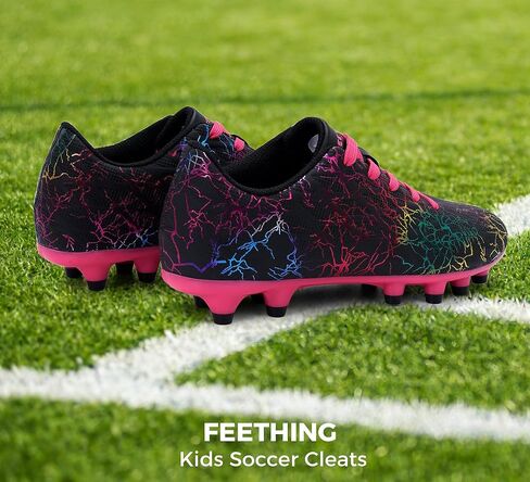 أحذية كرة القدم Grils Boys Cleats للشباب للأرضيات الصلبة FG لكرة القدم خفيفة الوزن ومسامية للتدريب في الهواء الطلق للأطفال الصغار والكبار in Kuwait