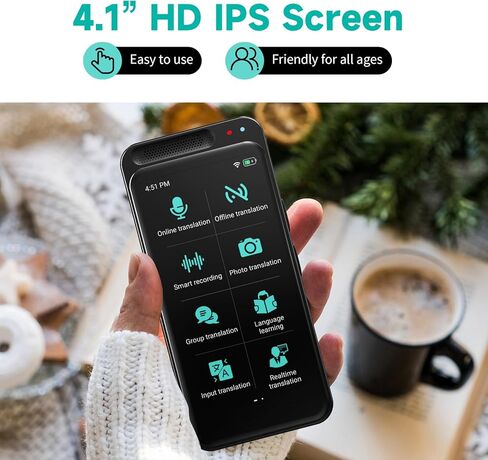 جهاز مترجم اللغة لا يحتاج إلى شبكة WiFi، Tradutor de Idiomas، مترجم VORMOR AI يدعم ChatGPT، ترجمة صوتية في الوقت الفعلي مع أكثر من 150 لغة، ترجمة دون الاتصال بالإنترنت/الصور للأعمال والتعلم in Kuwait