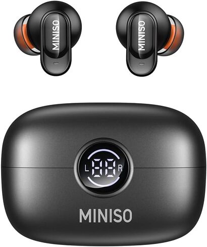 MINISO MS105 AI Translation Earbuds Real Time, Translator Earbuds Support 134 Languages with APP, Bluetooth 6.0 Translator Headphones Compatible with iOS & Android, for Travel Business in Saudi Arabia