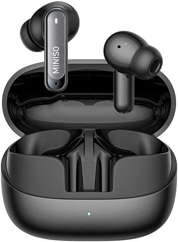 MINISO MS106 AI Translation Earbuds Real Time, 4-in-1 Translator Earbuds Support 150 Languages with APP, Bluetooth 6.0 Translator Headphones Compatible with iOS & Android, for Travel Business in Saudi Arabia