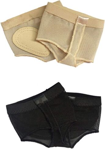 Wuchieal 2 Pairs Women's Dance Paws Pad Foot Thongs Toe Undies Half Lyrical Shoes Socks in Saudi Arabia