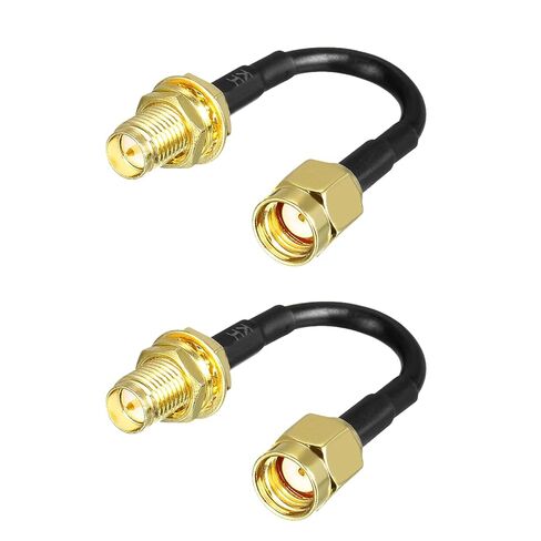 uxcell Antenna Extension Cable RP-SMA Male to RP-SMA Female Low Loss RG174 10 Ft 2pcs in Kuwait