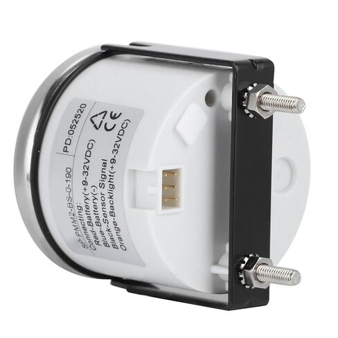 UP DN Boat Trim Gauge 0-190ohm Signal Indicator Super Trim Meters for Modified Vehicles, Agricultural Machinery (White Dial Silver Cover) in Saudi Arabia