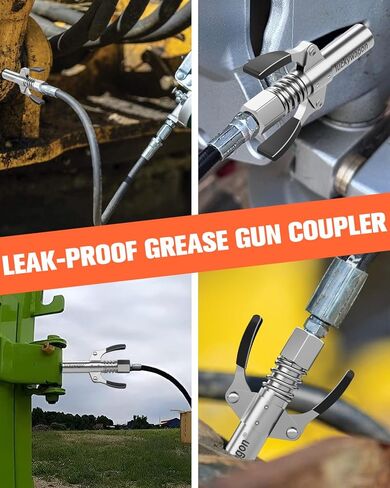 قارنة توصيل الشحوم أطراف مسدس الشحوم المطورة بمقبض مزدوج غير قابل للانزلاق، قارنة الشحوم سريعة التحرير ذات الضغط العالي، تركيبات الشحوم زيرك ذات 6 فكات متوافقة مع جميع مسدسات الشحوم in Kuwait