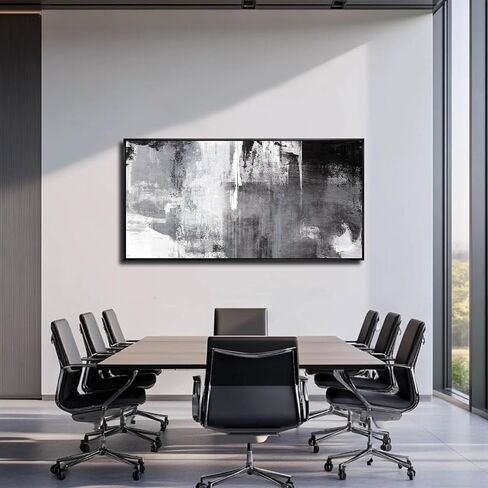 SOUGUAN Wall Art for Living Room Black and Grey Wall Decor 30x60 Inch Hand Painted Abstract Paintings for Bedroom Office Kitchen Decoration in Saudi Arabia